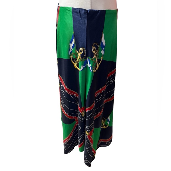 Lauren Ralph Lauren Nautical Print Handkerchief Hem Skirt Asymmetrical women’s 6 - Picture 8 of 11
